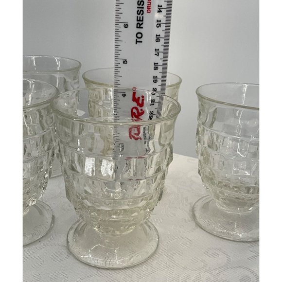 White hall Vintage Clear juice, dessert, sherbert glasses set/5 - Picture 4 of 6
